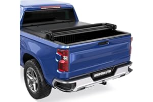 KUIPERAUTO Soft Quad 6.5FT Truck Bed Tonneau Cover Compatible for 2007-2013 Chevy Silverado 1500 / GMC Sierra 1500-78 Inch