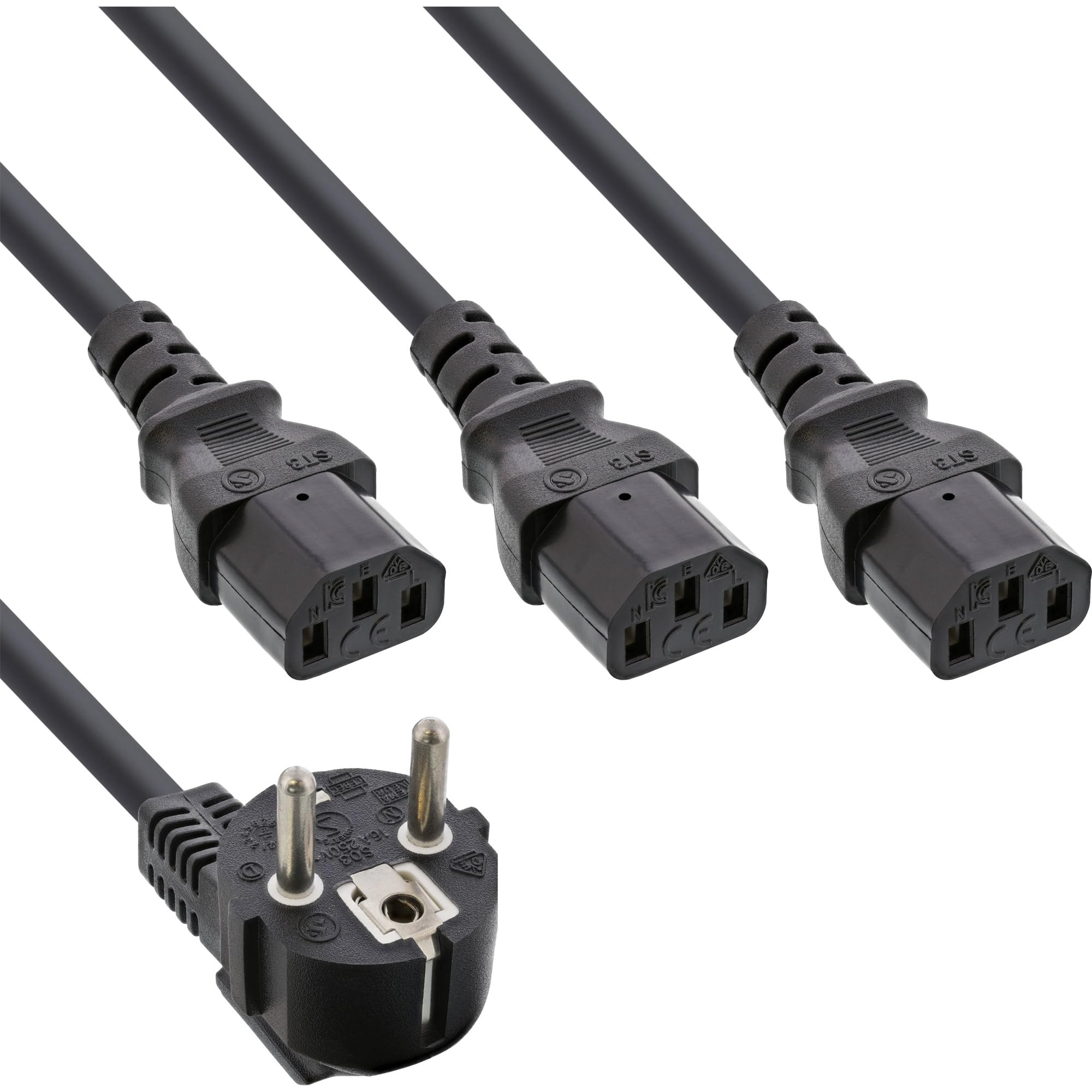 InLine 16653B 1.8m AC Power Y-Cord - Black