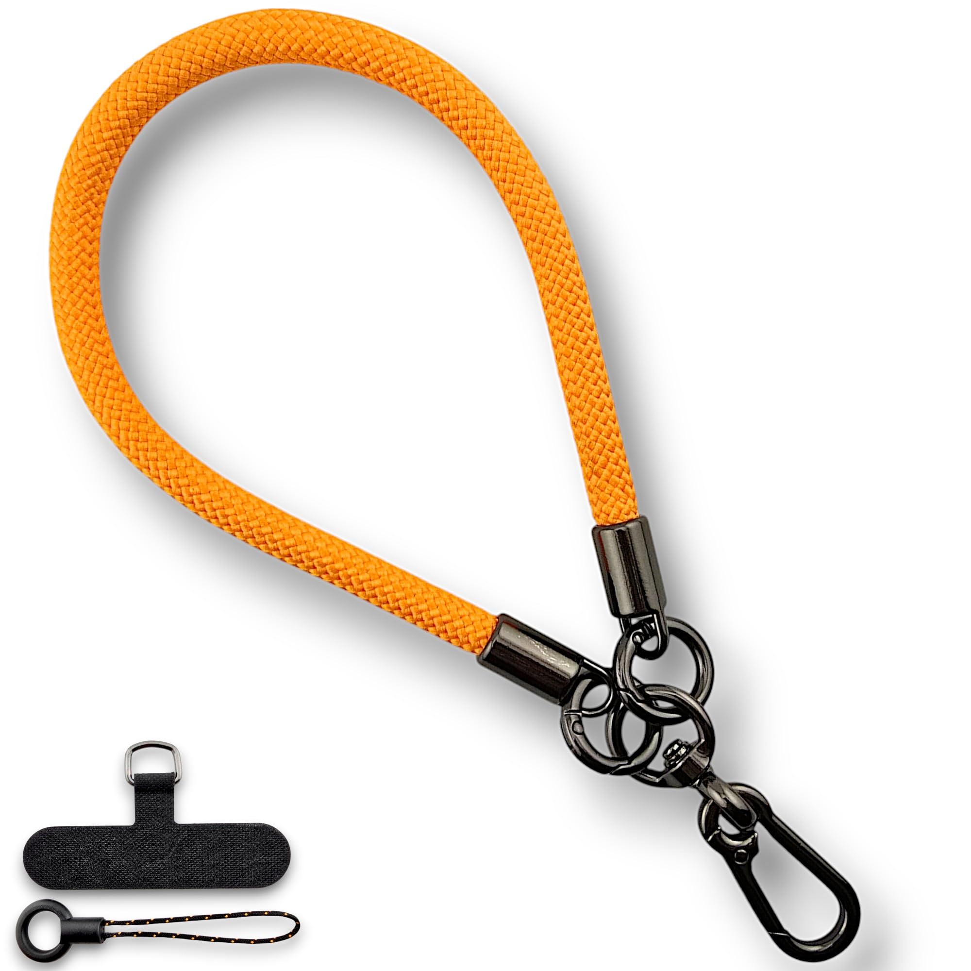 RATASK Wrist Strap Lanyard, Rope Lanyard Wrist Strap for Mobile Phones, Cameras, Keyring, Keychain,Mobile Accessory Pendant (7mm Thickness) (Orange)