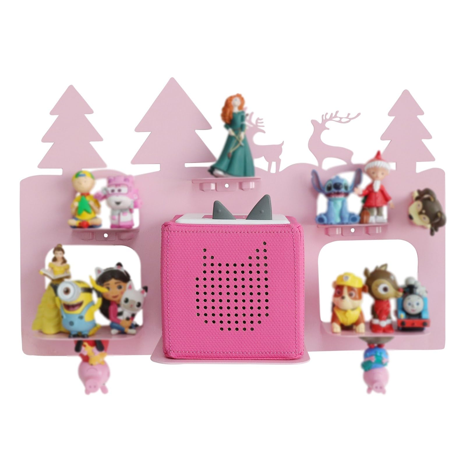 Raweao for Tonies Shelf, Floating Wall Shelf for Toniebox, Metal Magnetic Storage Shelf for Tonies Up to 15-25pcs Display Shelves for Children’s Room Decoration