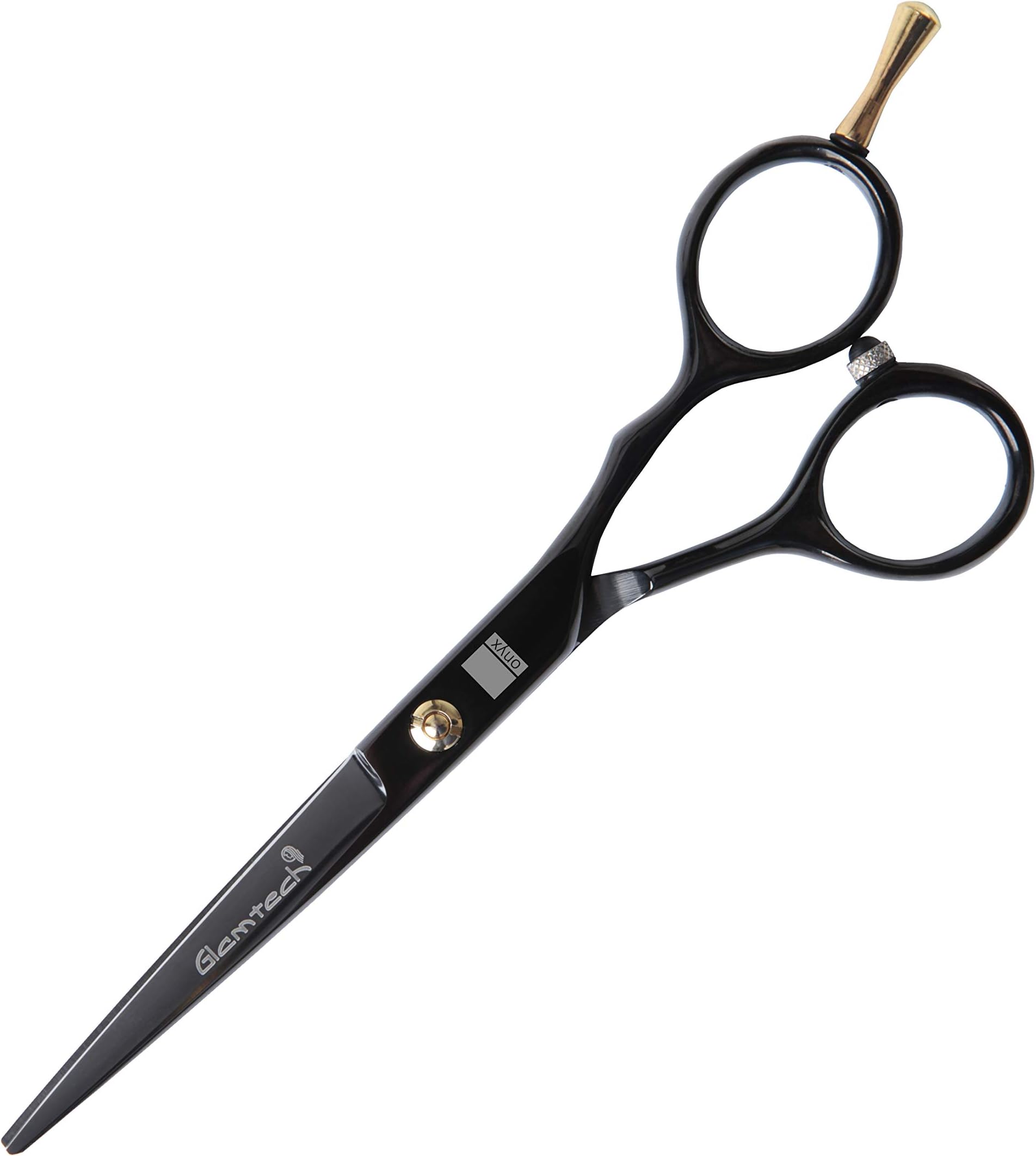 Glamtech Onyx Professional Hairdressing Scissors Haircut, Slice Cutting - built for Professional Use (5.75 Inch)