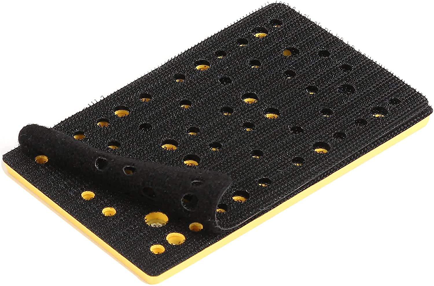 Mirka Backing Pad Medium hardness + Pad Saver 81 x 133 mm / Grip / for orbital sanders Mirka DEOS DEOS353CV with 46 dust extraction holes for dust-free sanding with net abrasives