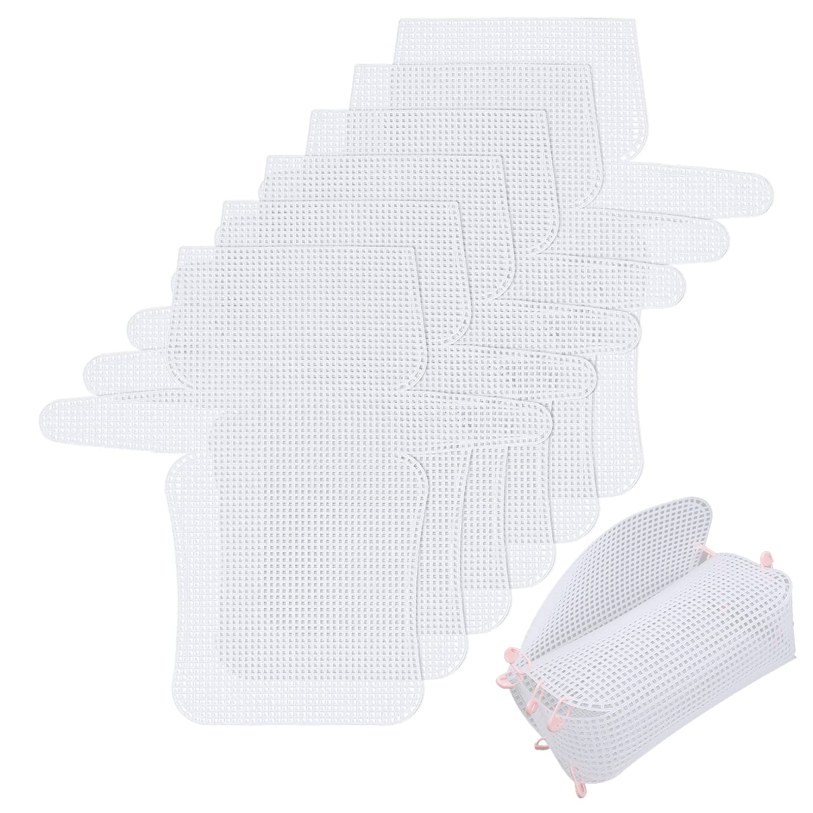 CHGCRAFT 6 Pcs Square Mesh Plastic Canvas Sheets Crossbody Purse Bag Making Accessories, for Embroidery Cross Stitch Acrylic Yarn Crafting Sewing 14x13.19 Inch