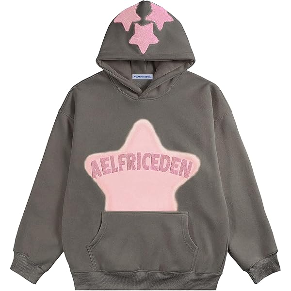 Aelfric Eden Star Embroidered Hoodies Women Graphic Print Y2k