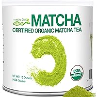 MATCHA DNA Certified Organic Matcha Green Tea Powder (16 oz TIN CAN)