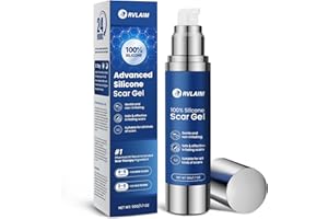 100% Silicone Scar Gel Scar Cream, Advanced Silicone Gel for Removal of Surgical, Burns, Acne Scar, Old and Recent Scars and 