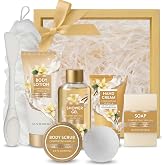 Spa Luxetique Gifts for Women 8pcs Vanilla Bath and Body Works Gift Set for Women Self Care Spa Gift for Womens Birthday Gift for Womens Grandma Mom Sister Friend