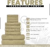 GC GAVENO CAVAILIA Towels 10 Piece Bale Set 100% Egyptian Cotton Mocha view 2