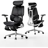Hbada E3 Pro 2026 Edition Ergonomic Office Chair, Mesh Desk Chair with 3-Zone Floating Lumbar Support, Upgraded 4D Headrest, 720&deg; Armrests, Black with Footrest