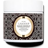 LALICIOUS Sugar Coconut Sugar Scrub, Exfoliating Body Scrub, Moisturizing Extraordinary Whipped Body Exfoliator, Gentle Exfoliating Body Scrubber Exfoliator for Radiant Skin, No Parabens - 16oz