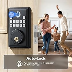 CAMCAMP Fingerprint Door Lock, Keyless Entry Door