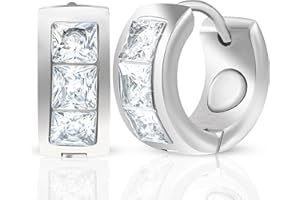 MagnetRX Magnetic Earrings for Women – Premium Magnetotherapy Lymphatic Earrings Crystal Stainless Steel – Womens Lymphvity Magnetic Therapy Acupressure Earrings (Crystal Silver)