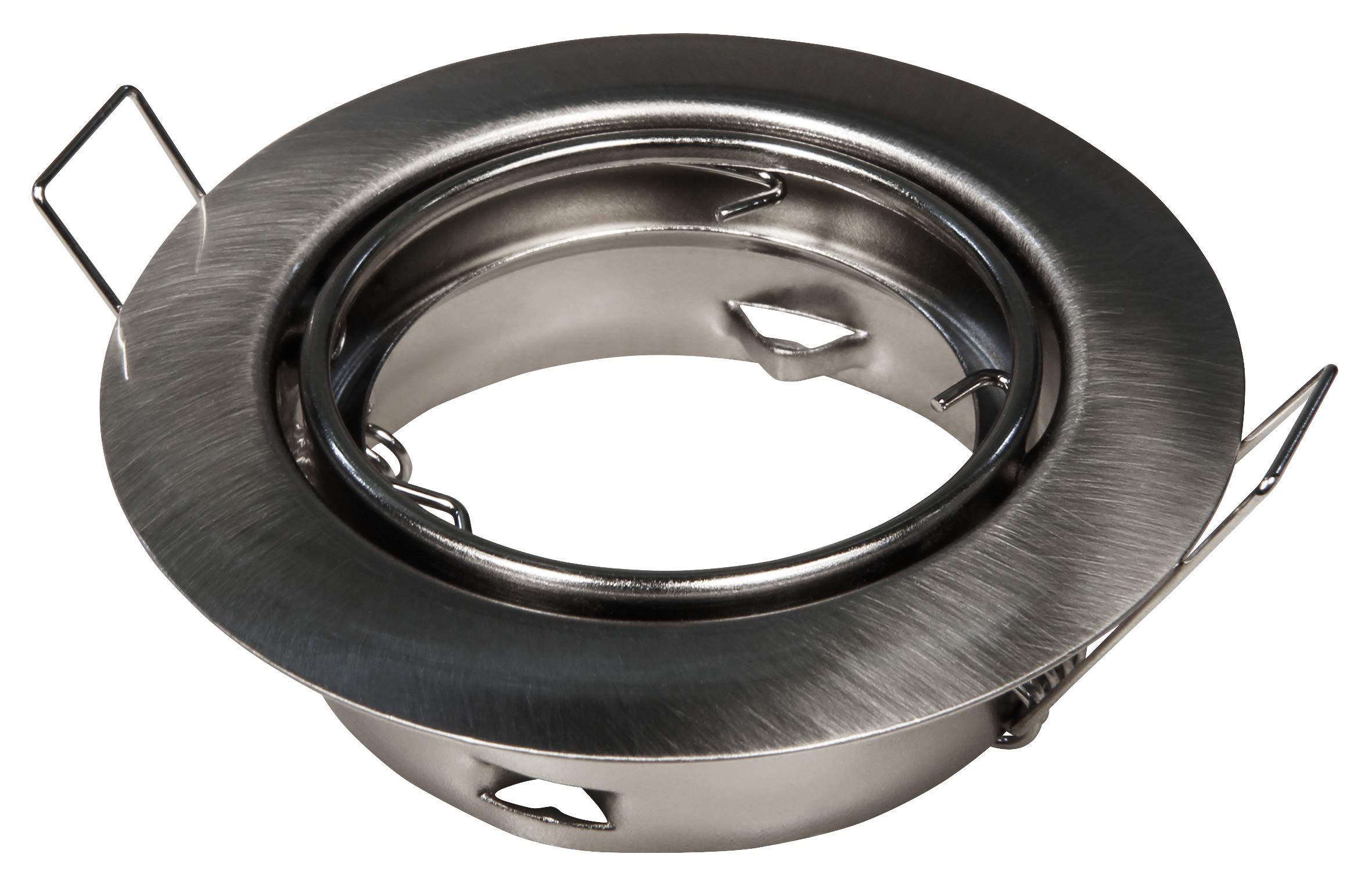 McShine ER-87 Installation Frame Recessed Spotlight 80 mm Diameter Pivoting Brushed Stainless Steel