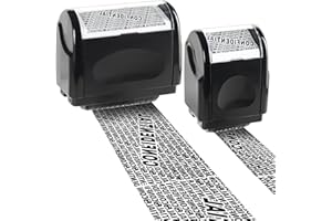 Gikfun Identity Theft Resistant Roller Stamps 2 Pack Confidential Roller Stamps with 1 Large Refill for Masking Identity Addr