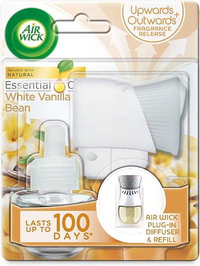 Air Wick Plug in Diffuser Kit White Vanilla Bean 1 Device 1 Refill 19ml