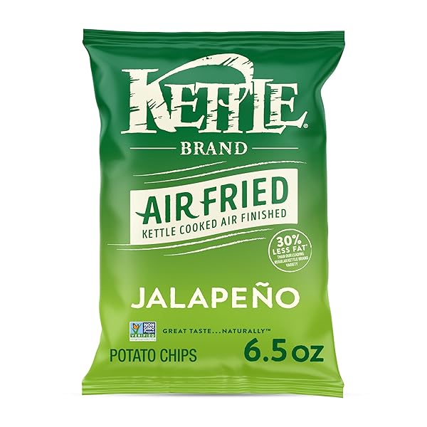 KETTLE BRAND POTATO CHIPS, AIR FRIED JALAPEÑO KETTLE...