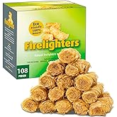 Fire Starter, 108 Count Natural Fire Starters for Fireplace, Charcoal Starter, Fire Starters for Grill, Campfires, Fireplace,