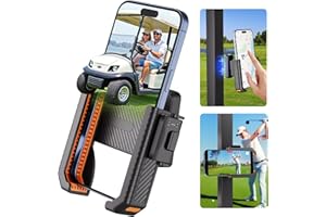 Aourxiv Magnetic Golf Cart Phone Holder, Powerful N52 Magnet Base, Fits EZGO, Club Car, Yamaha, Icon, Compatible with iPhone, Samsung, Xiaomi and All 4.5-7" Smartphones