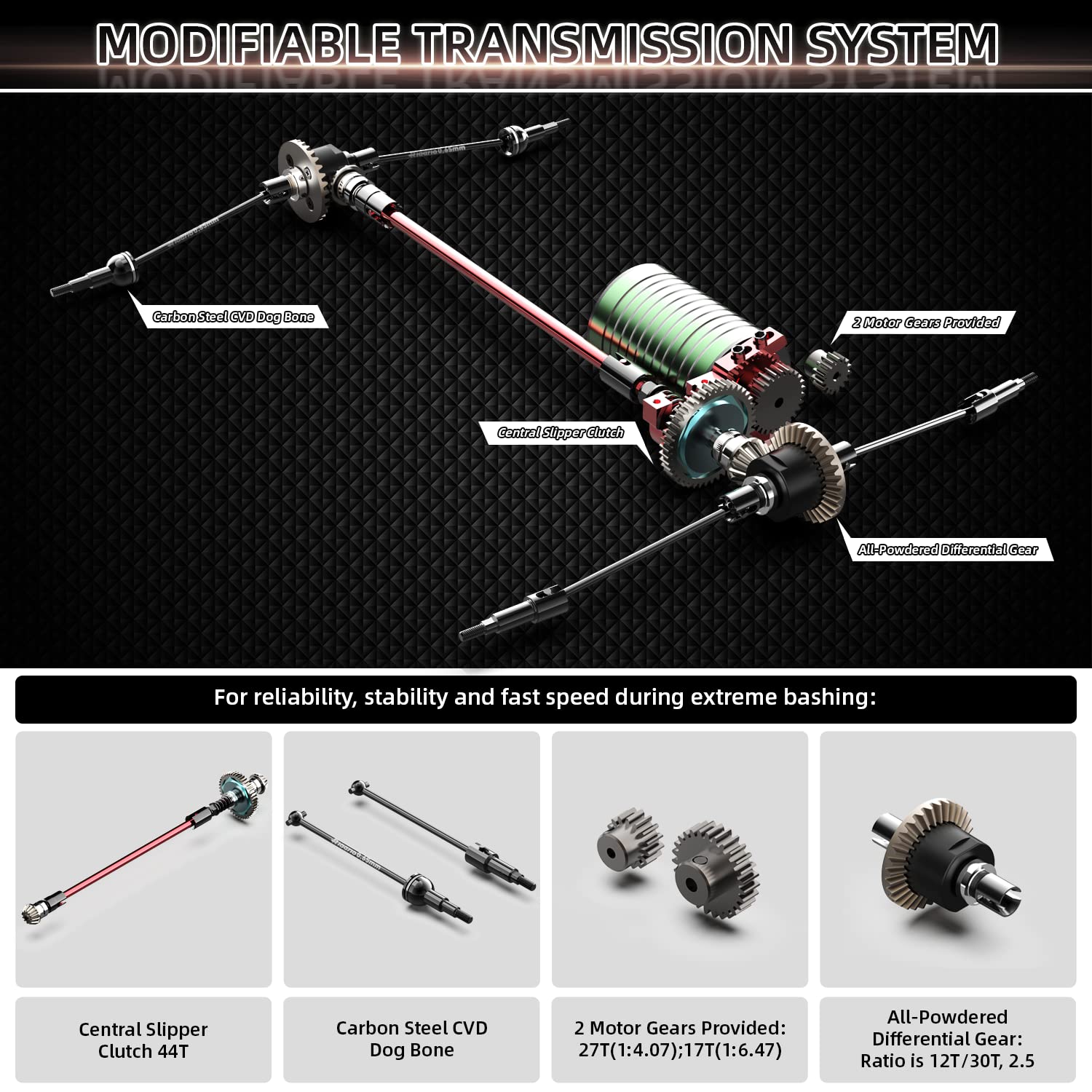 AMORIL Brushless 1:12 RC Cars for Adults,Top Speed 90+KPH Fast Remote Control Car with Carbon Fiber Chassis,Adjustable Motor Mount and Central Slipper Clutch,Hobby Electric Buggy Vehicle Gift