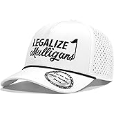 Clatnew Funny Golf Hats Funny Golf Gifts for Men,Golf Rope Hat for Men,Legalize Mulligans - Black/White