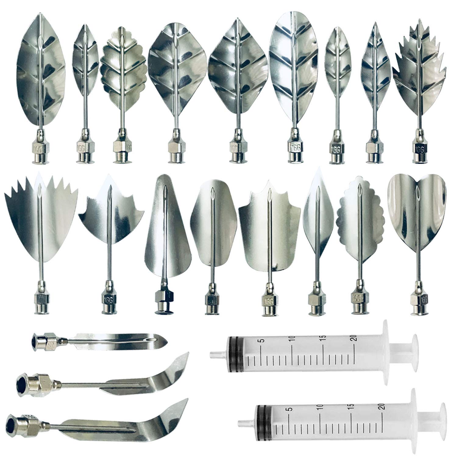 Art Cake Tools, Woohome 3D Gelatin Jelly Tools Includes 20 PCS Gelatin Tools and Syringe Pudding Pastry Nozzles for Cake Decoration, Jelly Cake Making