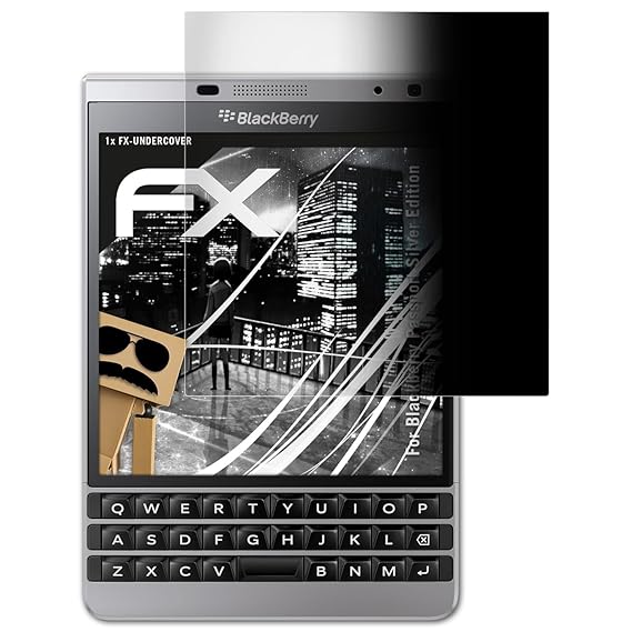 atFolix Blickschutzfilter für BlackBerry Passport Silver Edition Blickschutzfolie, 4-Wege Sichtschutz FX Schutzfolie