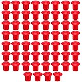 SEUNMUK 80 PCS Red Plastic Mushroom Rebar