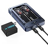 ACASIS Dual-Bay 40Gbps M.2 NVMe Raid SSD Enclosure, Cooling Fan, Only Compatible with USB4/40Gbps, Tool-Free, Aluminum Dock Dual Monitor, Support Software RAID, for M1/M2/Windows