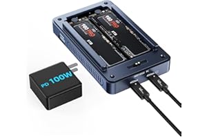 ACASIS 40Gbps M.2 NVMe SSD Enclosure, Cooling Fan, Compatible Thunderbolt 4/3/USB 4.0, Tool-Free, Aluminum Dock Dual Monitor,