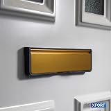 Xfort MailPlate Luxe 12in Satin Brass Letterbox by UAP for 20-40mm Doors view 4