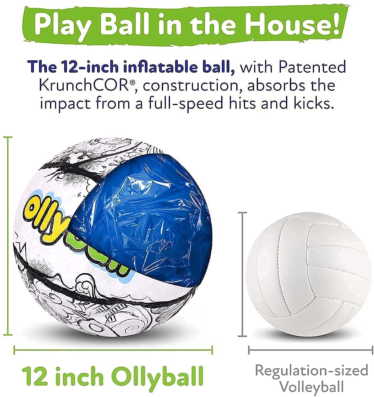 Ollyball - The Ultimate Indoor Play Ball for Kids and Parents Two Pack