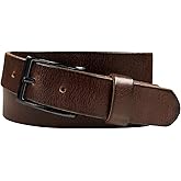 Men's Full Grain Genuine Leather One Piece Casual Dress Belt or Punk Star/Studded Jean Belt, 1-1/8"(30mm) wide