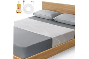 OZUBEEL Grounding Sheets, Grounding Mat for Bed Earth Grounded Sheet Pad 10% Silver Fiber+90% Organic Cotton, for Queen, King and All Mattress Sizes, with Outlet Tester & Cord 104"*24" (Beige)