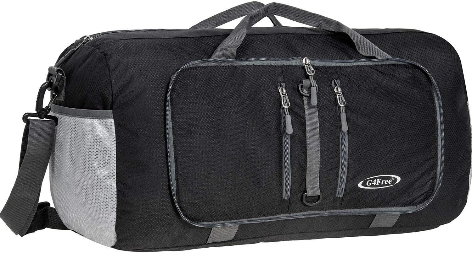 G4Free 40L Foldable Travel Duffle Bag Lightweight Sports Backpack 22 Inch Luggage Tote Bag for Sports Gym Swimming