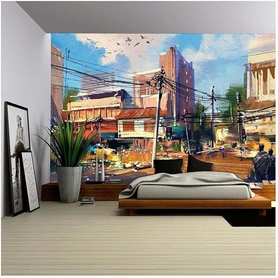 Amazon.com : woplmh 3D Murals Removable Mural Flower Peel ...