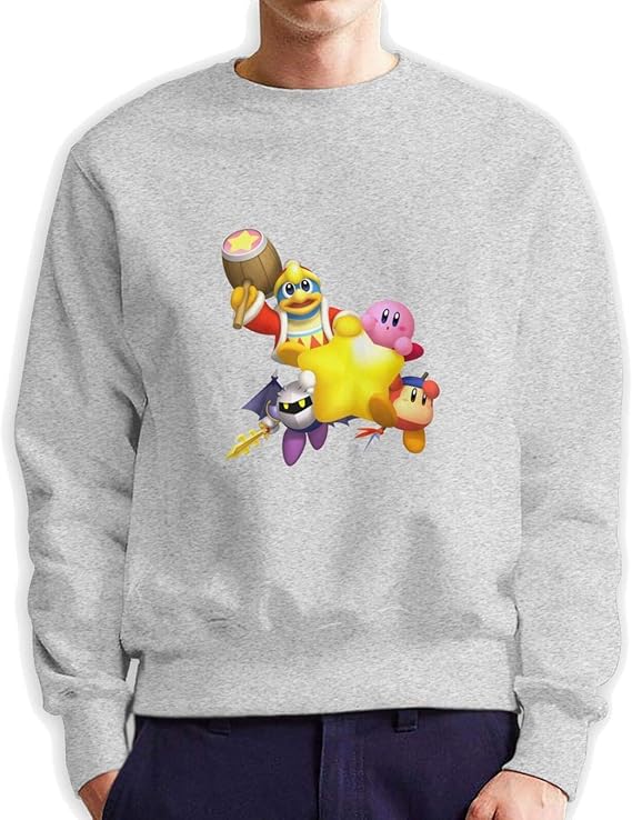 Amazon Co Jp 星のカービィ5人気 パーカー メンズクルーネックスウェットシャツ 柔らかく快適 おしゃれ プルオーバーカジュアル 長袖 上着 春 秋 冬 服 ファッション小物