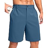 Pudolla Men's Casual Shorts 7"/9"/5" Lightweight Golf Shorts with 3 Pockets Stretch Quick Dry Comfy Work Shorts