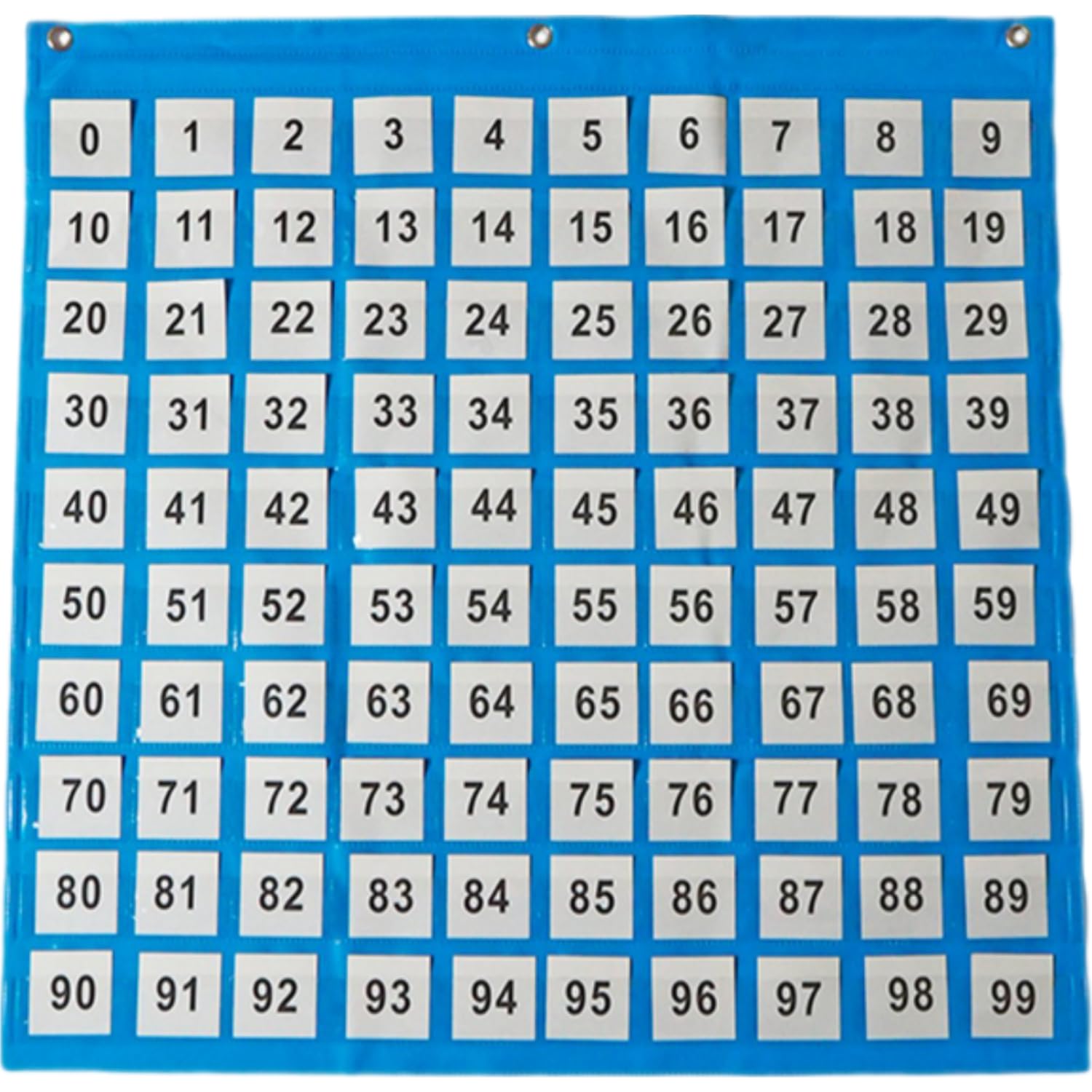 Dohe Educa – Panel 100 Pockets for Learning Multiplication Tables and Mathematics – with Cards from 0 to 99 – School and Educational Supplies
