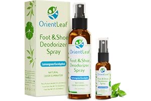 ORIENTLEAF Shoe Deodorizer Spray, Shoe Odor Eliminator for Smelly Shoes, Men, Women, Athletes, Teen Boy and Girl, 4 Fl Oz & 1