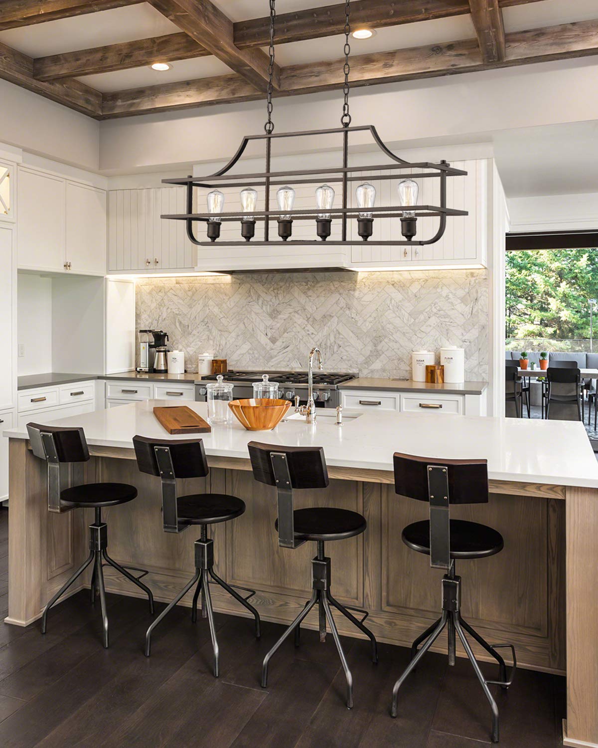 9808 5p Orb Oil Rubbed Bronze Finish 20 Inch Farmhouse Kitchen Pendant Light For Dining Room Zeyu 5 Light Industrial Round Chandelier Tools Home Improvement Chandeliers