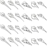 KitBeads Tibetan Bird Head Charms - Mixed Styles Halloween Animal Skull Skeleton Bird Skull Charms for Jewelry Making - Bulk