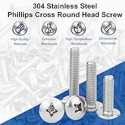 MroMax 10Pcs M4 x 5mm Truss Head Phillips Machine