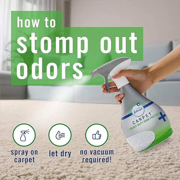 FEBREZE FABRIC SPRAY & CARPET HEAVY DUTY ODOR FIGHTER, FABRIC REFRESHER, MULTI-USE DEODORIZER, SNEAKER BALLS ALTERNATIVE, COUCH & LINEN SPRAY, DOWNY CALM & RAINFOREST SCENTS, 16.9OZ, 2CT (1 OF EACH)