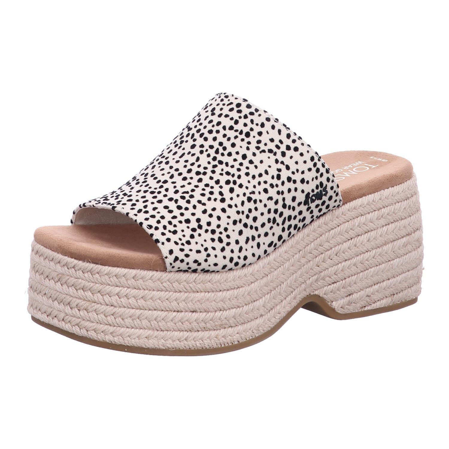 TOMS Women’s Laila Mule, Fog Flocked Mini Cheetah, 8