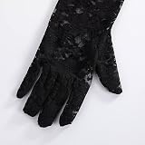 IRYNA Long Lace Gloves Black Elbow Length Opera Silk Hand Sleeves view 3