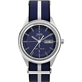 Timex Men's Marlin Jet Quartz 38mm Watch - Blue Slip-Thru Double Layer Blue Dial Stainless Steel Case