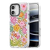 Rosarnnah for iPhone 17 Case Cute - Durable Shockproof 6.6 ft Drop Impact Phone Case - Funny Passion Flower Design (6.3") Clear