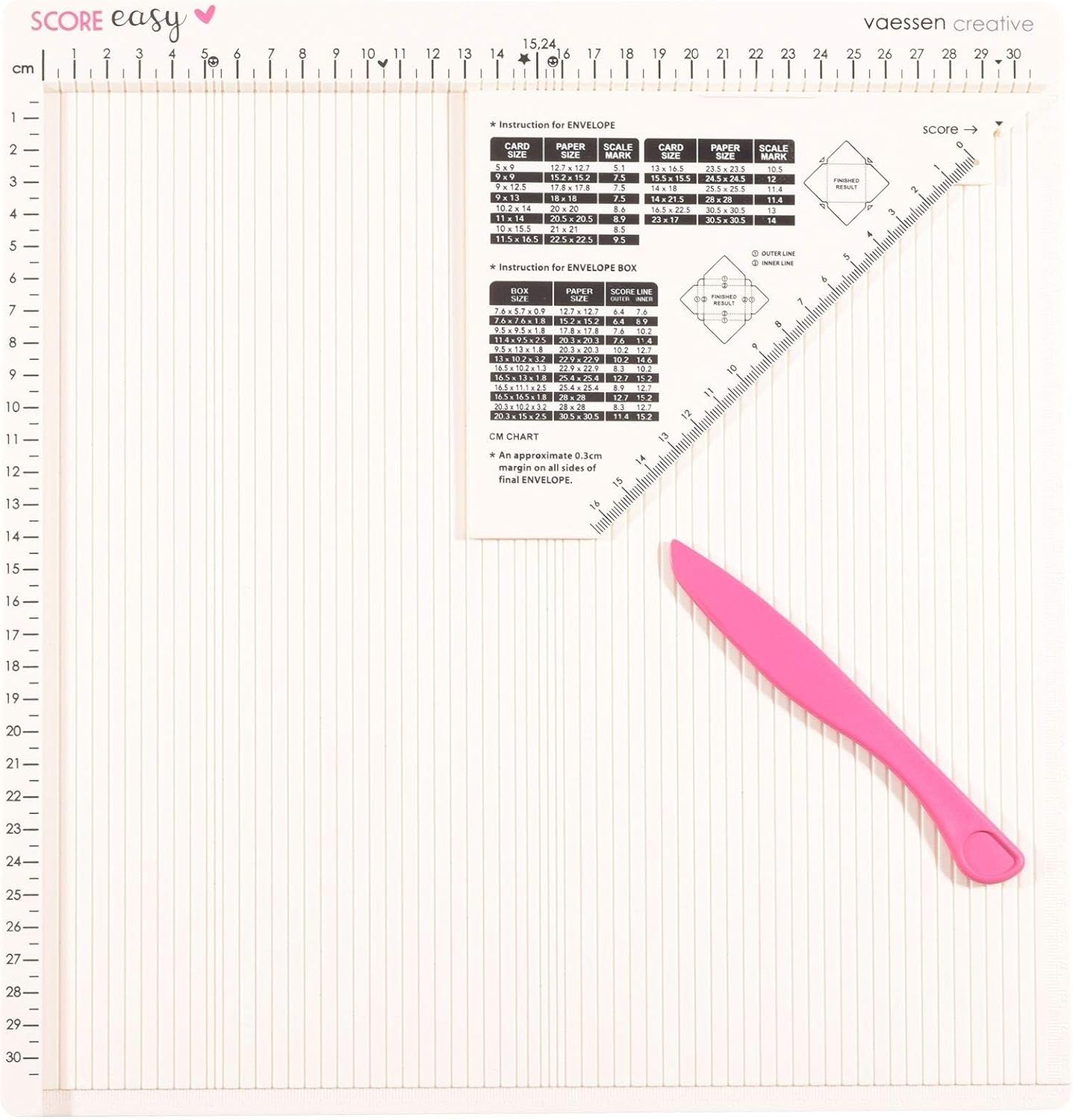 Vaessen Creative Easy-Metric-Scoring Board, Off White, 30,5 x 30,5 cm, 30.5L x 30.5W cm