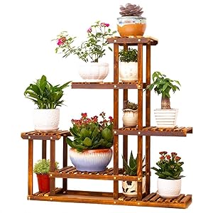 Sharpex Multi-Layer Wooden Plant Stand (Brown)