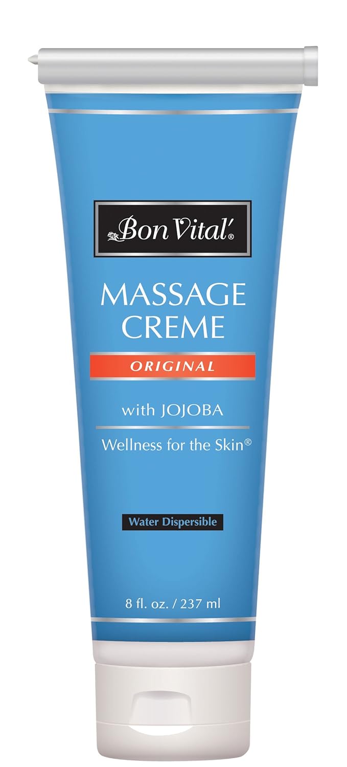 Bon Vital' Original Massage Crème for a Versatile Massage Foundation to Relax Sore Muscles & Repair Dry Skin, Revitalize Skin and Lock in Moisture, Allows for Muscle Manipulation, 8 Ounce Tube: Industrial & Scientific